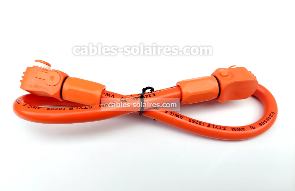 Câble parallèle unique 48 cm – Orange – vendu à l'unité