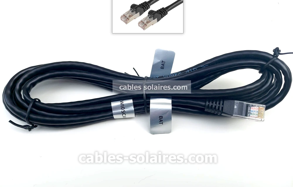 Câble de communication RJ45 Pylontech – Batterie à Batterie – 3m