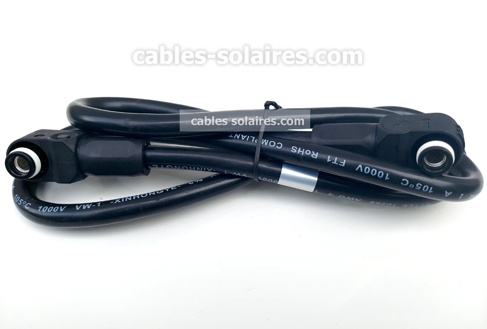 Câble parallèle unique 1 mètre – Noir – vendu à l'unité