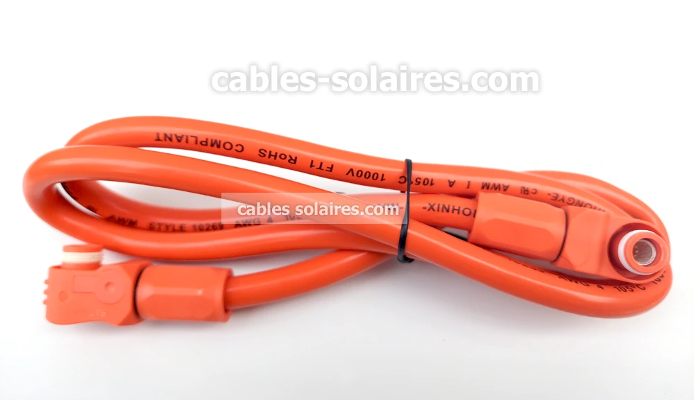 Câble parallèle unique 1 mètre – Orange – vendu à l'unité
