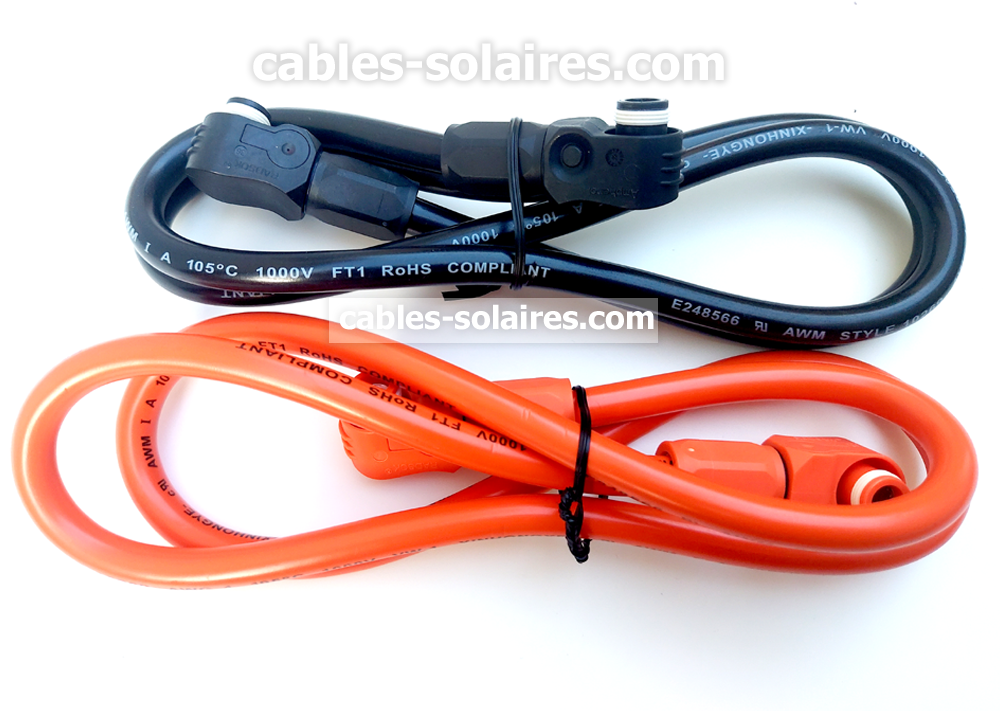 Câbles parallèles 70 cm Pylontech – 25mm² – Amphenol