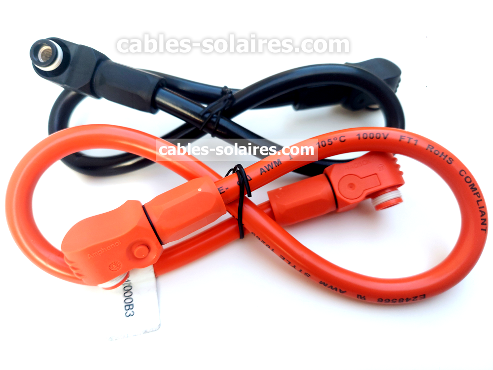 Medium Cable Set Sunsynk IP65 – 50cm – Expansion modulaire jusqu'à 170kWh